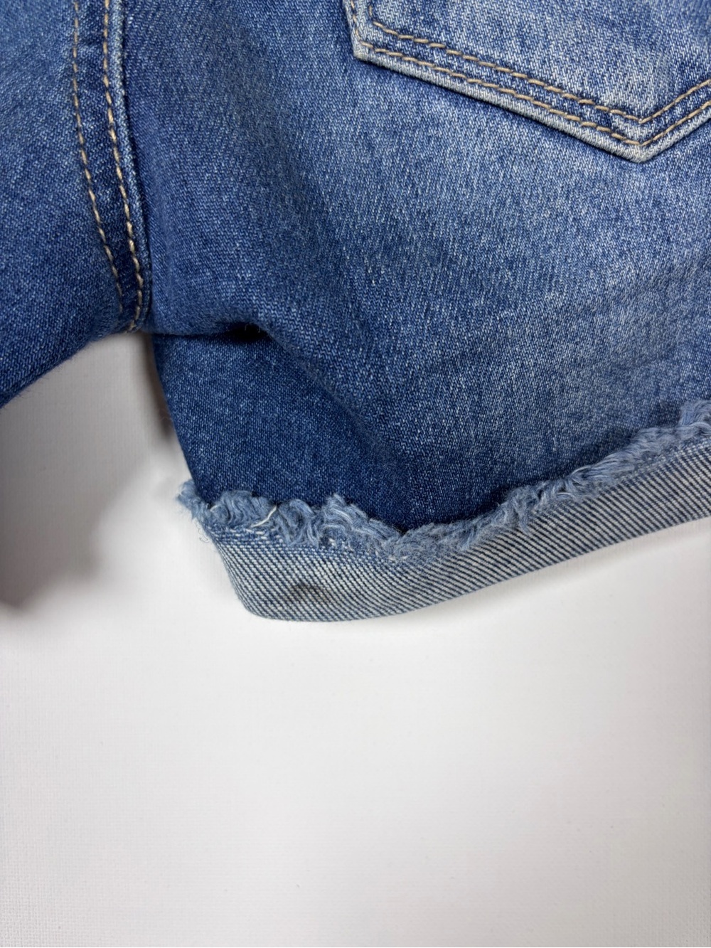 Hippie Girls' Dark Blue Distressed Denim Shorts - Picture 4 of 5